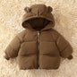Winter Thick Warm Jackets Autumn Big Kids Padded Down Cotton Clothes Boys Girls Hooded Parka Coats Children Outerwear 2-6 Years