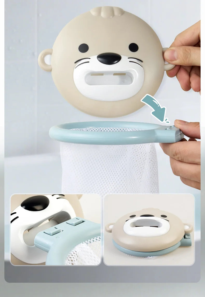 Children Otter Bath Toy Infant Float Ball Set Stackable Floating Boat Soft Water Play Toy Beach Swimming Pool Gift