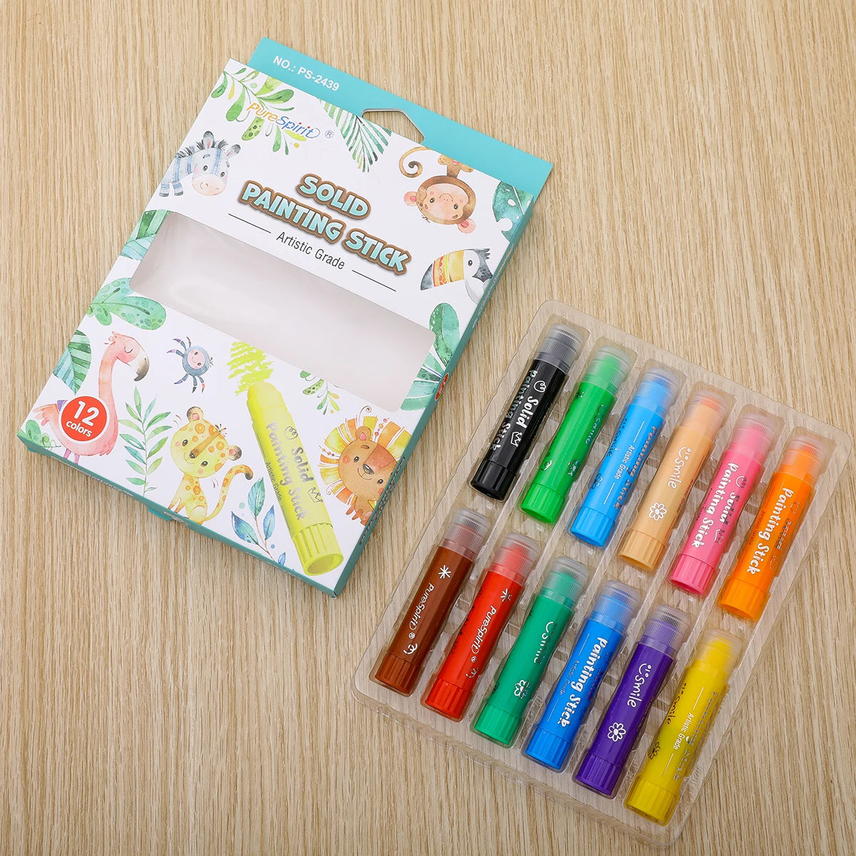 8/12 Colors Crafts Paint Sticks Color Solid Painting Stick Washable Paint Sticks Drawing Graffiti Art for Kids and Students