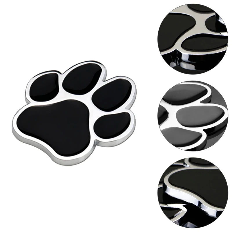 Car Stickers Footprint Metal Dog Paw Truck Decals for Zinc Alloy Auto Decoration