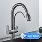 Rozin Purification Kitchen Faucets Black Pull Out Kitchen Water Filter Tap 3 Way Mixer torneira para cozinha de parede Crane