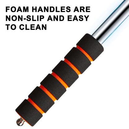 SEAMETAL Car Windshield Glass Cleaner Microfiber Car Window Cleaning Brush Extendable Handle Interior Exterior Car Wash Tools