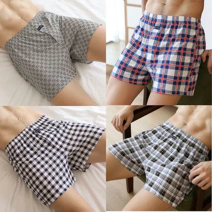 1/2/3/4PCS Plus Size M-XXXL Cotton Aro Pants Men's Underwear Flat Pants Skin Friendly Comfortable Loose Home Large Waistband
