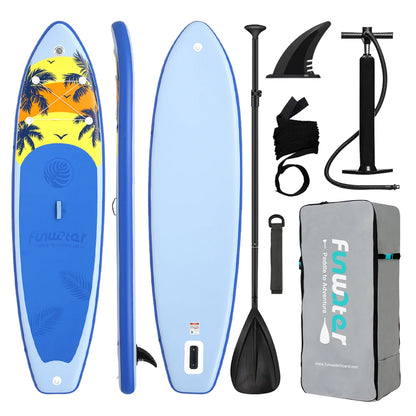 FunWater Stand Up Paddle Board 335*83*15CM Inflatable Paddling Board Surfboard Non-Slip Water Sport Paddle Board with Accessory
