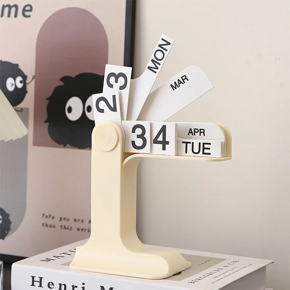 Creative Desktop Calendar Ins Design Eternal Flipping Calendar Simple Modern Calendar Living Room Decoration Office Stationery