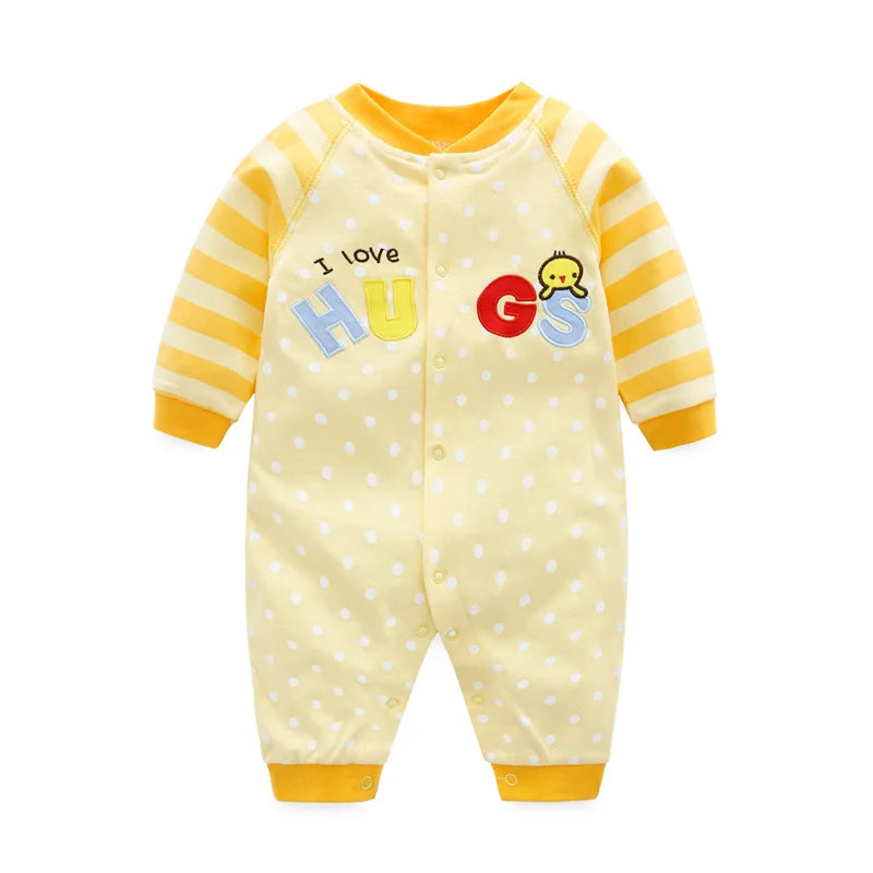 Spring Autumn Newborn Baby Boy Rompers Cotton Girls Clothes 0 to 12 Months Comfortable Babies Jumpsuits Clothing Onesies