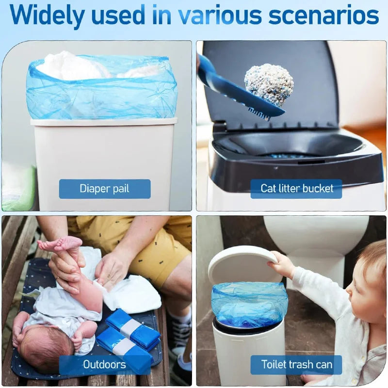 Diaper Pail Garbage bag Compatible with Tommee Tippee Sangenic Simplee and Twist&click and Sangenic Tec Pail Replacement Bag