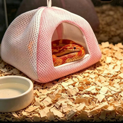 Corn snakeHouse Breathable Mesh Hanging tent style cave reptile dodging cave Easy to clean for Small reptile  ﻿
