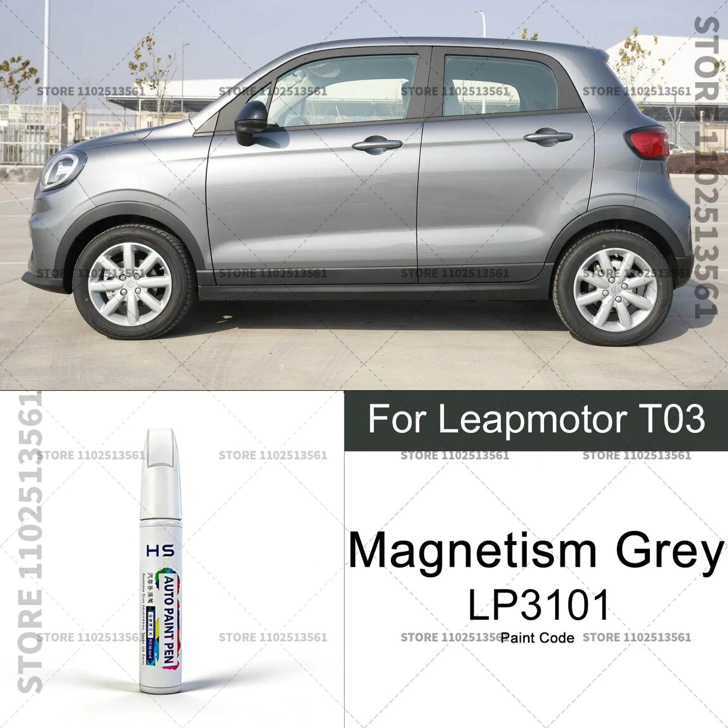 For Leapmotor T03 Car Paint Repair Pen Touch Up Scratch Remover DIY Auto Accessories Blue C02 Yellow Green YO Grey Light White