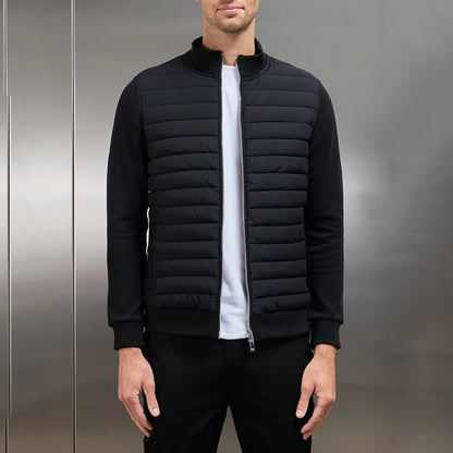 Autumn Winter Lightweight Stand Collar Down Jacket for Men Solid Slim Zipper Casual Warm Parkas Outwear Business Causal Jackets