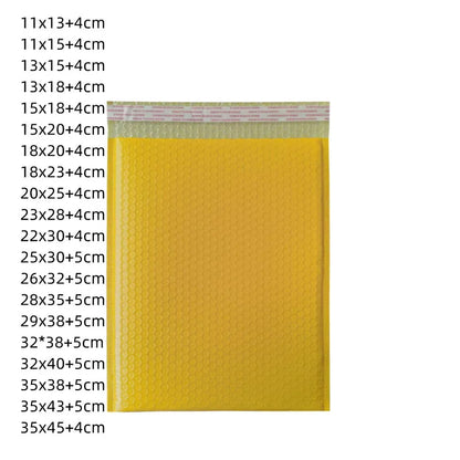 NOT THICK yellow Color Small Big Bubble Bags for Pack Envelope Mail Bag Bubble Mailer for Small Business Packaging Shipping Wrap