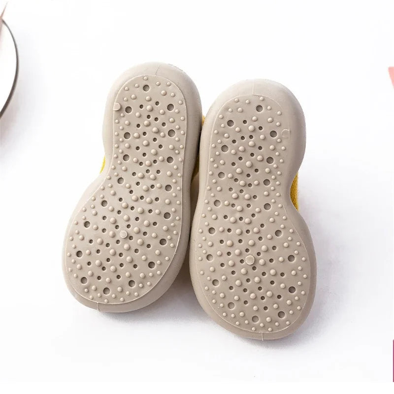 Aikidsay Baby First Socks Shoes Toddler Walker Infant Boys Girls Rubber Soft Sole Floor Barefoot Baby Casual Shoes Knit Booties