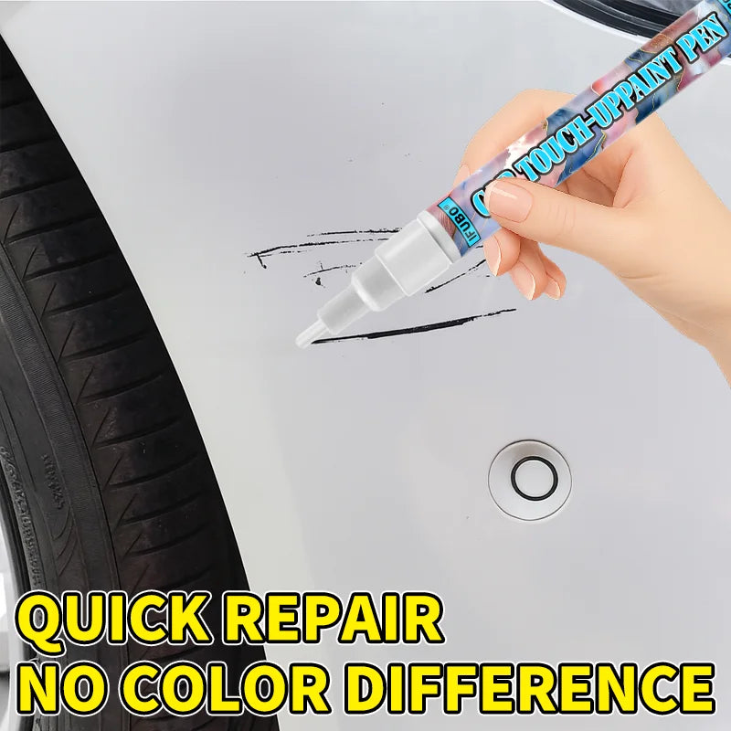 Ifubo White Car Touch Up Paint Pen, Quick Scratch Repair Tool For Auto Surface, Waterproof DIY Tire Marker Pen