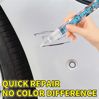 Ifubo White Car Touch Up Paint Pen, Quick Scratch Repair Tool For Auto Surface, Waterproof DIY Tire Marker Pen