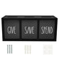 3 Grids Wall-mounted Save Spend Bank Visualized Money Saving Box Wooden Piggy Bank Give Save Spend Money Boxes for Kids Adults