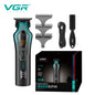 VGR electric hair clipper men's oil head carving electric push gradually changing color metal body 11000 RPM hair clipper V-997