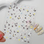 5D Hibiscus Flower Nail Embossed Sticker Acrylic Pink White Gold Petal Leaf Adhesive Decal Butterfly Dragon Floral Elegant Decor