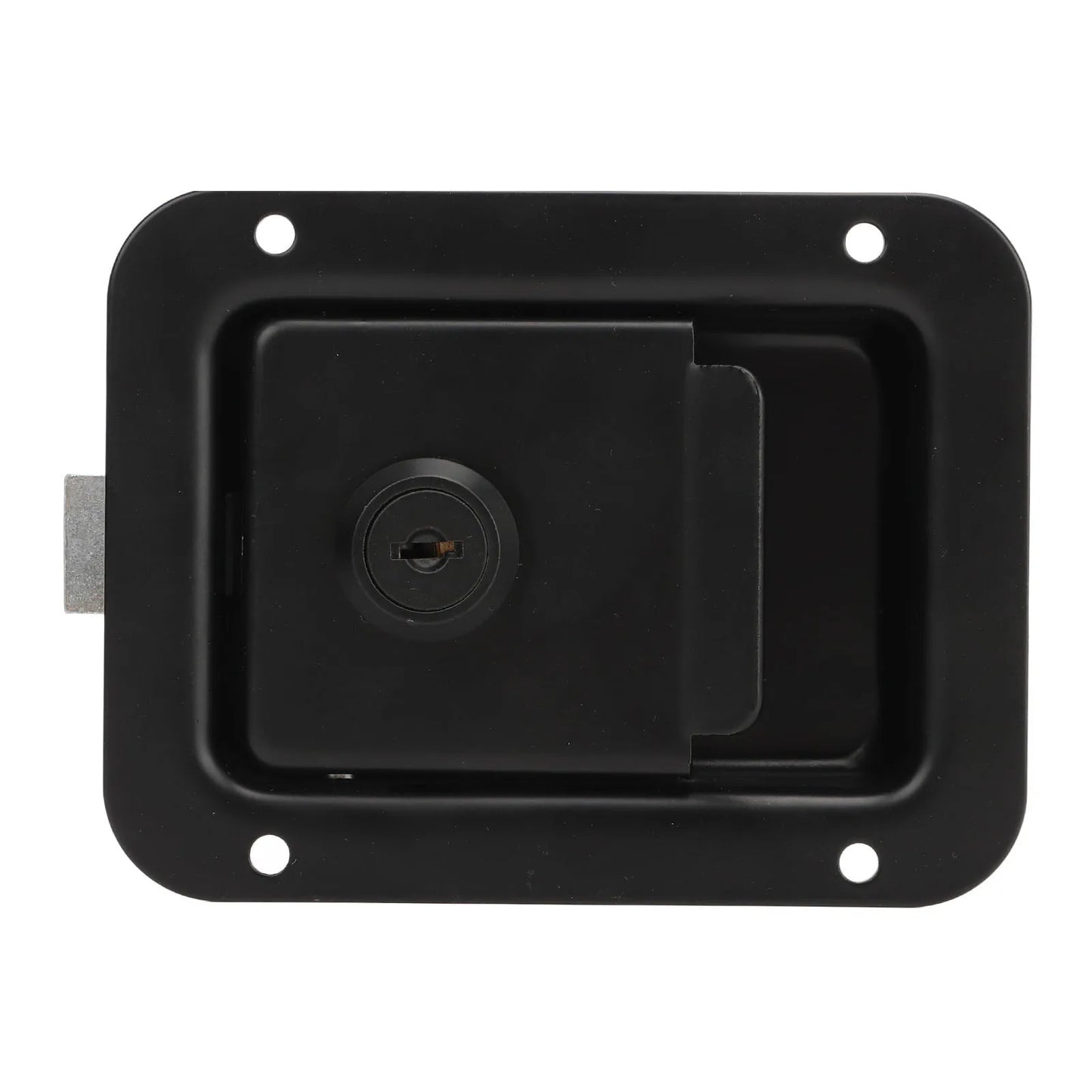 RV Toolbox Flush  Rugged Stylish  Reliable Trailer Paddle Door  Black  High Hardness for Campers