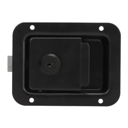 RV Toolbox Flush  Rugged Stylish  Reliable Trailer Paddle Door  Black  High Hardness for Campers