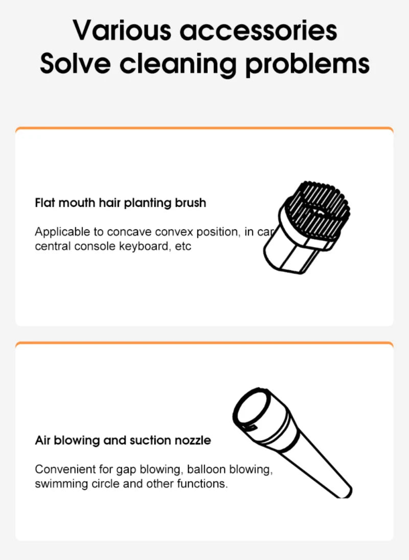 New Car Vacuum Cleaner Portable Mini Handheld Vacuum Cleaner Smart Home Car Dual-purpose Mi Wireless 20000PA Dust Catcher