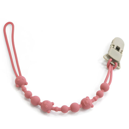 Soothing Pacifier Anti-chain Baby Stroller Teether Anti-loss Chain Baby Silicone Pacifier Clip Toy Biting Glue Lanyard