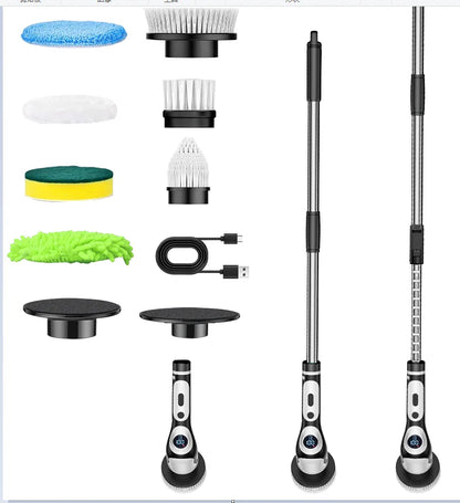 HOMEFISH Multifunctional Electric Cleaning Brush Voice Rechargeable Smart Rotary Cleaning Brush Kitchen Cleaning Brush