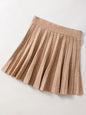 Autumn Knit White Mini Pleated Skirts For Women A Line Skirt Gray High Waist Women Knitted Pleated Short Skirts Korean Fashion