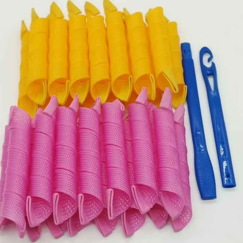 Heatless Hair Curles 10/12/18pcs No Heat Hair Rollers Volume Curles Women Hair Curlers Soft Flexirods Rolller Curling Hairs Tool