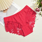 S-XXL Women Lace Panties Patchwork Seamless Underwear Sexy Luxury Hollow Out Solid Briefs Girls' Mid Rise Breathable Lingerie