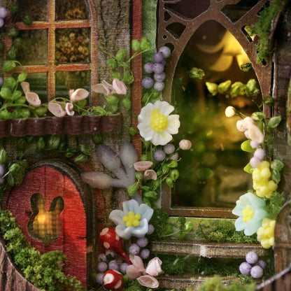 Mini Doll House DIY Small House 3D Puzzle Assembly Building Model Toys Home Bedroom Decoration With Furniture LED Lights Gifts