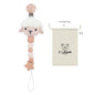 Cartoon Bunny Pacifier Chain Clip Wood Crochet Bear Teething Chain Baby Teether Soother Holder Newborn Chew Toys Pacifier Clips
