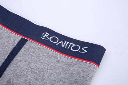 4pcs Cotton Boxer Shorts Soft Men's Panties BONITOS Letter Waistband Men Underpants Boxer Briefs Sexy Underwear for Man Boxers