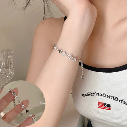 Zinc Alloy Bracelet Sparkling Zircon Flower Bracelet Handmade Bracelet Alloy For Daily Wear Fashion Accessory Party