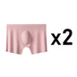 2 Pcs/Lot Men's Ultra-thin Panties Summer Ice Silk Boxers Briefs Underwear Lingerie Shorts Breathable Sexy Seamless Underpants