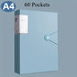 Durable 60-Pocket A4 Folder File Bag, High Transparency & Waterproof, Ideal for Exam Papers & A4 Size Documents,Perfect for Home