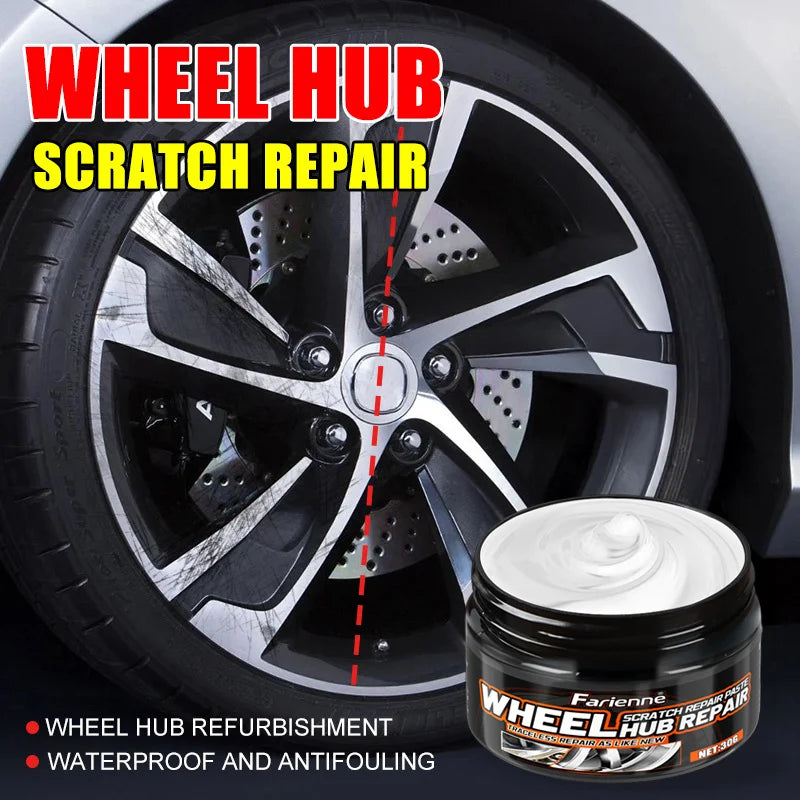 FARIENNE 30g Wheel Hub Scratch Repair Paste Waterproof Anti-Fouling Alloy Rim Refurbishment Cream For Car Wheel Scratch Removal