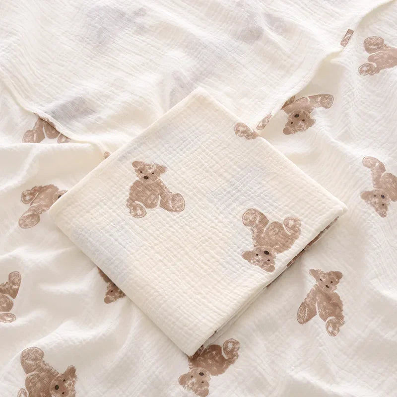 Newborn Baby Cotton Blanket Summer Bedding Babies Stuff  Throw Blanket Muslin Squares Receiving Blanket