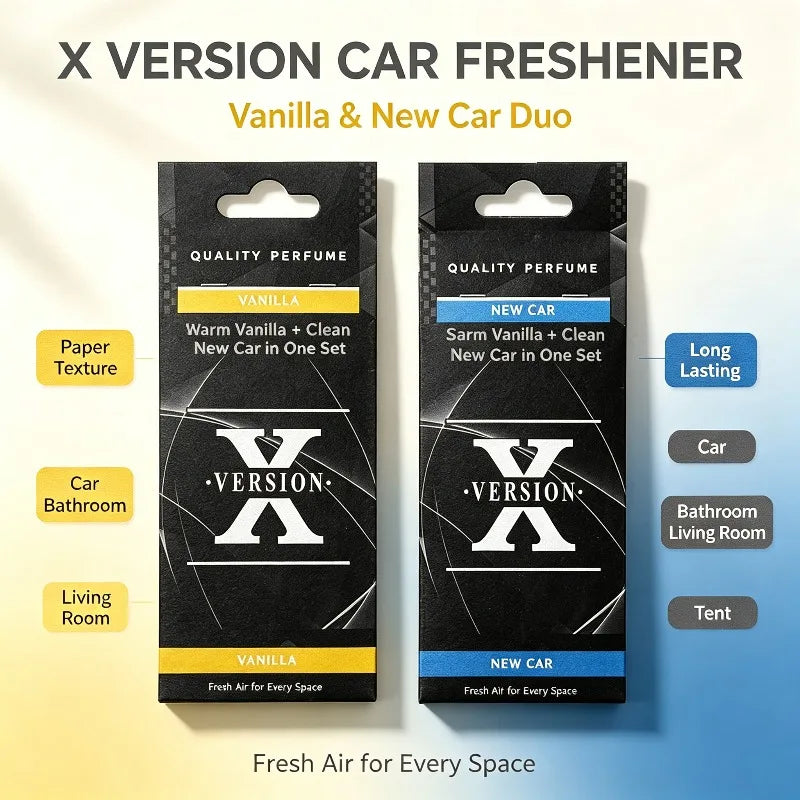 Version X Hanging Car Fragrance Paper Scent Cards 6 Mixed Scents For Car Home And Outdoor Scene Decoration