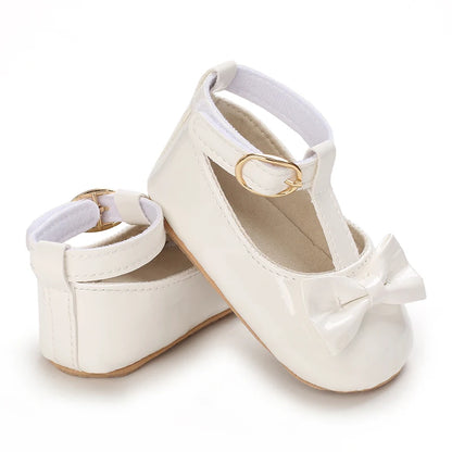 Cute Lace Baby Princess Shoes for Spring And Autumn 0-18M Infant Girls Anti-Slip Rubber Sole Bow Detail Anti-Slip Footwear