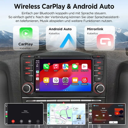 Junsun CarPlay Android Auto Radio for Ford Focus Mondeo Fiesta Transit Kuga C-Max S-Max Galaxy GPS Car Multimedia 2din autoradio