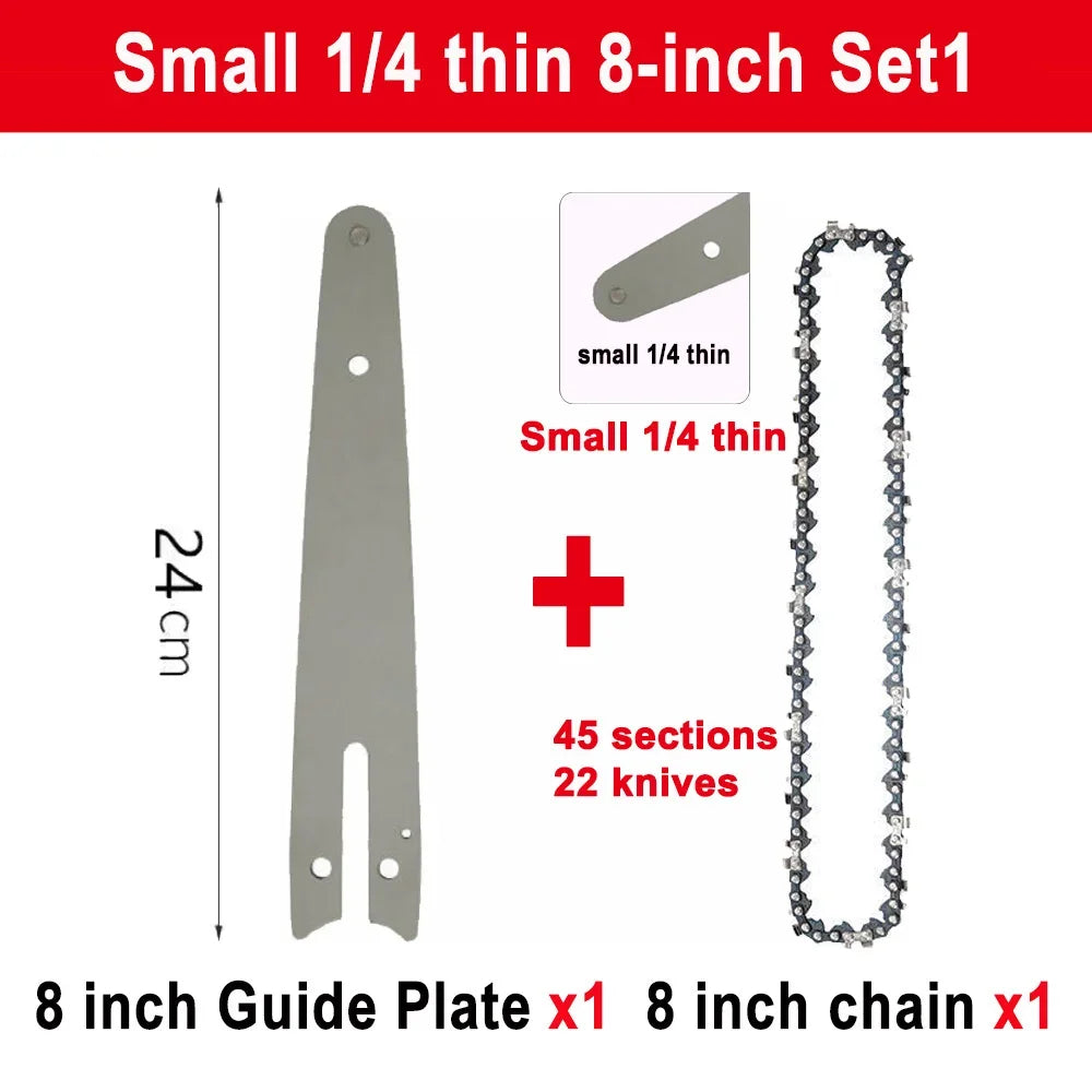 1/4 chainsaw chain guide 4/6/8/10 inch portable electric saw mini chainsaw logging saw blade Pruning chain saw chain accessories
