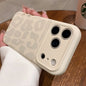 Leopard Pattern Liquid Silicone Case for iPhone 17 16 Pro Max Air 14 15 Plus 12 Camera Control Button Soft Shockproof Cover