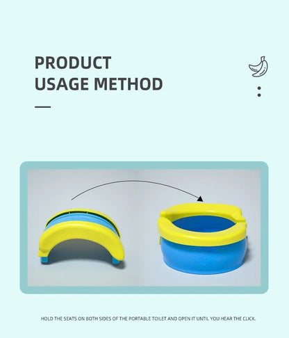 Children's Foldable Potty Training Seat Easy To Clean Toilet Seat Boys and Girls Birthday Gift Portable Travel Baby Potty