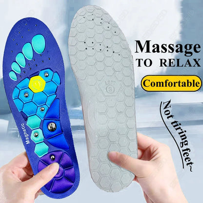Magnetic Massage Insoles Acupressure Inserts Arch Support Orthopedic Acupressures Shoes Pads Relieve Tired for Men Women Unisex
