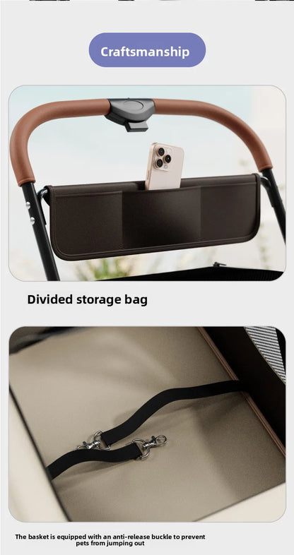 Medium Large Senior Dog Multifunction Pet Stroller Outdoor Travel Portable Foldable Stroller for Dog Pet Trolley Pet Stroller