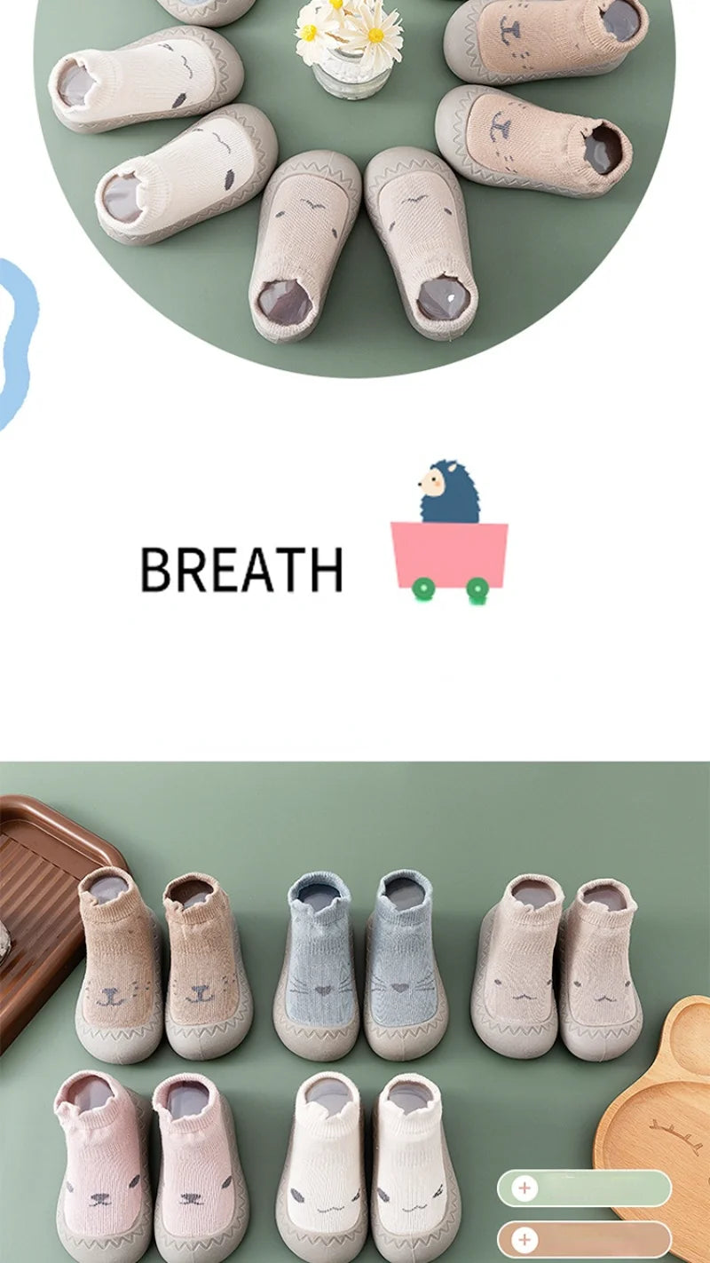 Baby Socks Shoes Infant Cute Cartoon Kids Boy Shoes Soft Rubber Sole Child Floor Sneaker BeBe Booties Toddler Girls First Walker