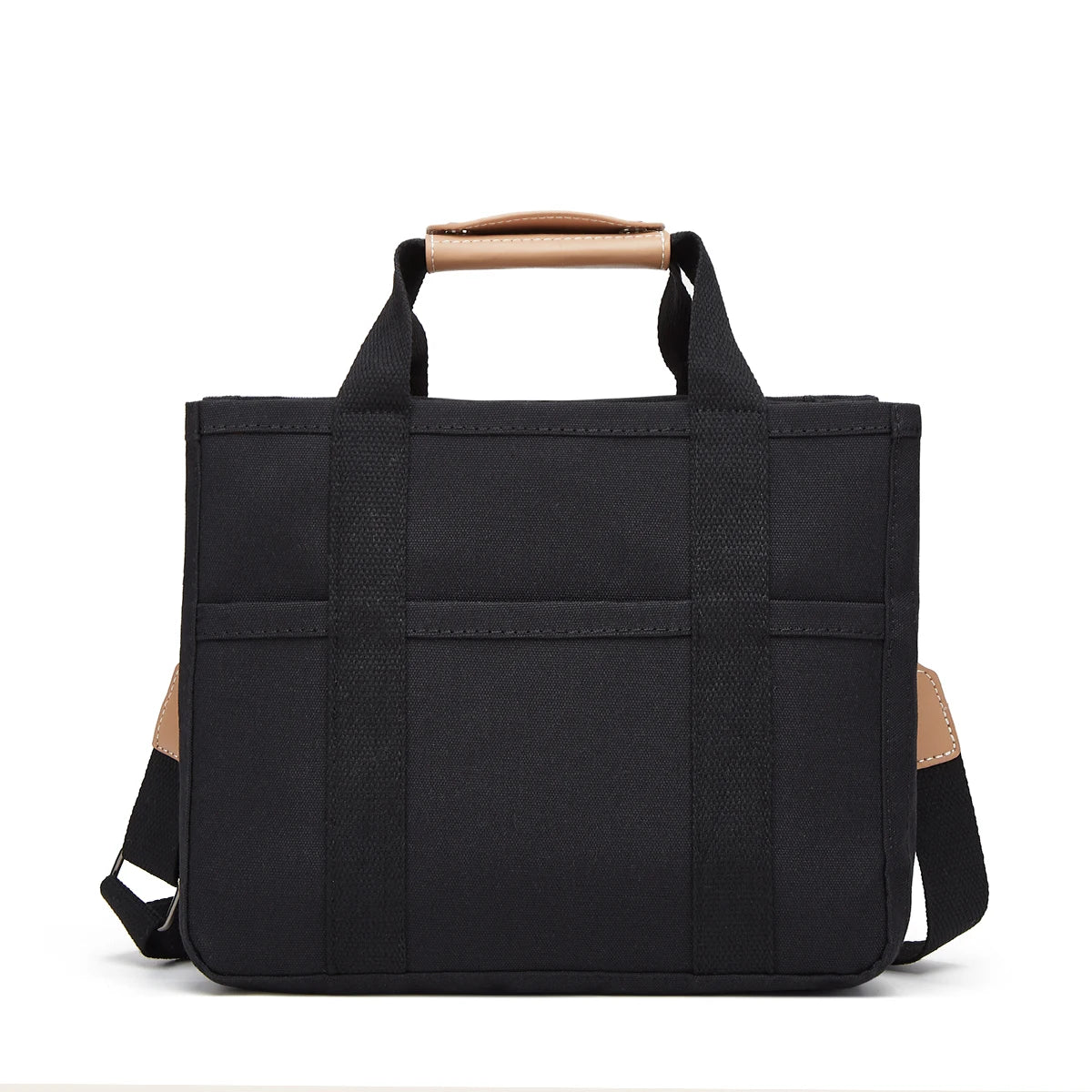 Women's Casual Canvas Handbag Multi-pocket Large Capacity Tote Bag Adjustable Shoulder Strap Casual Shoulder Shopper Bag Female