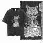 COOLMIND DB Cat Printed Cotton Acid Washed Exclusive Graphic Unisex T Shirt Cool Streetwear Men Tshirts Big Size Tee for Men