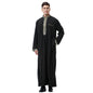 Muslim Men Clothing Kaftan Robes Long Sleeves Stand Collar Eid Thobe Kurta Arab Turkish Dress Dubai Islam Habit Ethnic Leisure