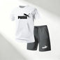 Hot Sale 2026 Men's T-Shirts Sets O-Neck Short Sleeve+Sports Shorts Quick Dry Casual Street Fashion Home Outdoor Running 2 Piece